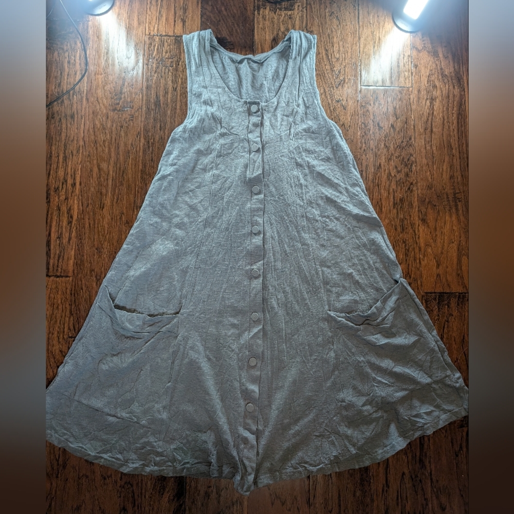 Metalicus Merino Wool Blend Button Front Dress